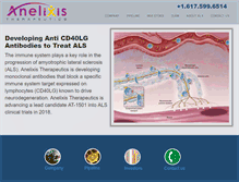 Tablet Screenshot of anelixistherapeutics.com